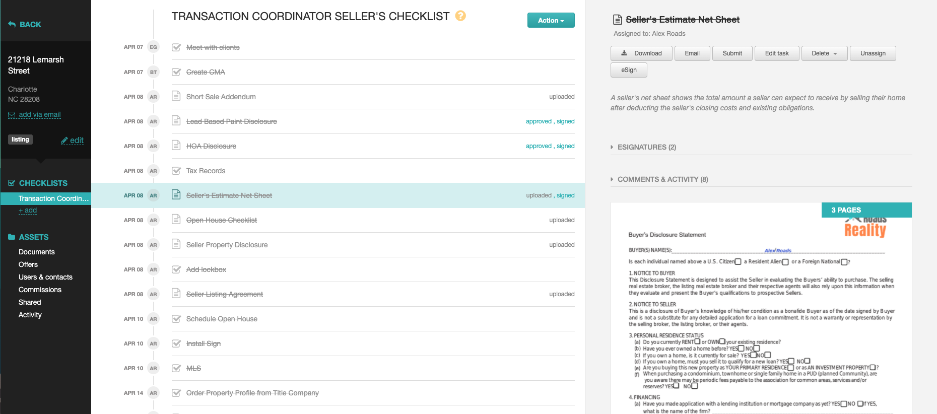 screenshot of BoldTrail Back Office